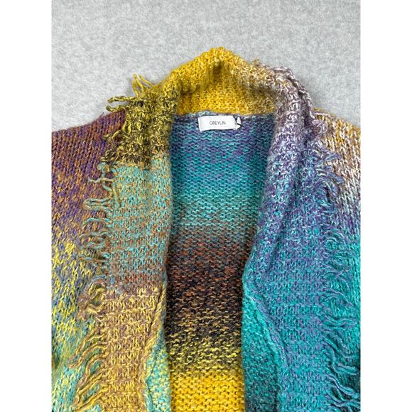 Anthropologie Greylin Womens Size L Natalia Fringed Cardigan Sweater - Picture 4 of 16